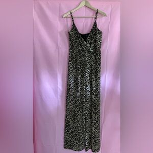 Animal Print Jumpsuit Spaghetti Strap